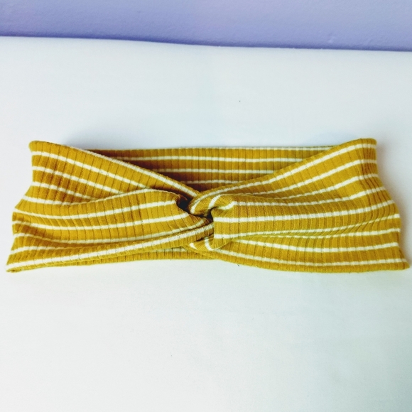 Claire's Accessories - Free w/ Purchase! Yellow Striped Fabric Headband